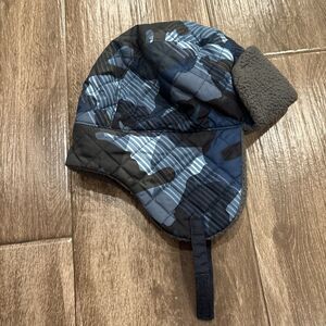 Gymboree Boys Camouflage Winter Hat With Ear Coverage Boys Age 4-7 Fleece Lined